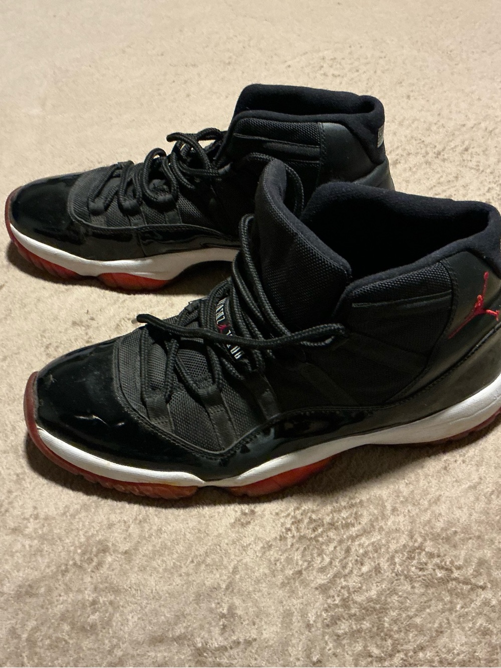 Jordan Men’s High-Top Basketball Shoes in Black and Red